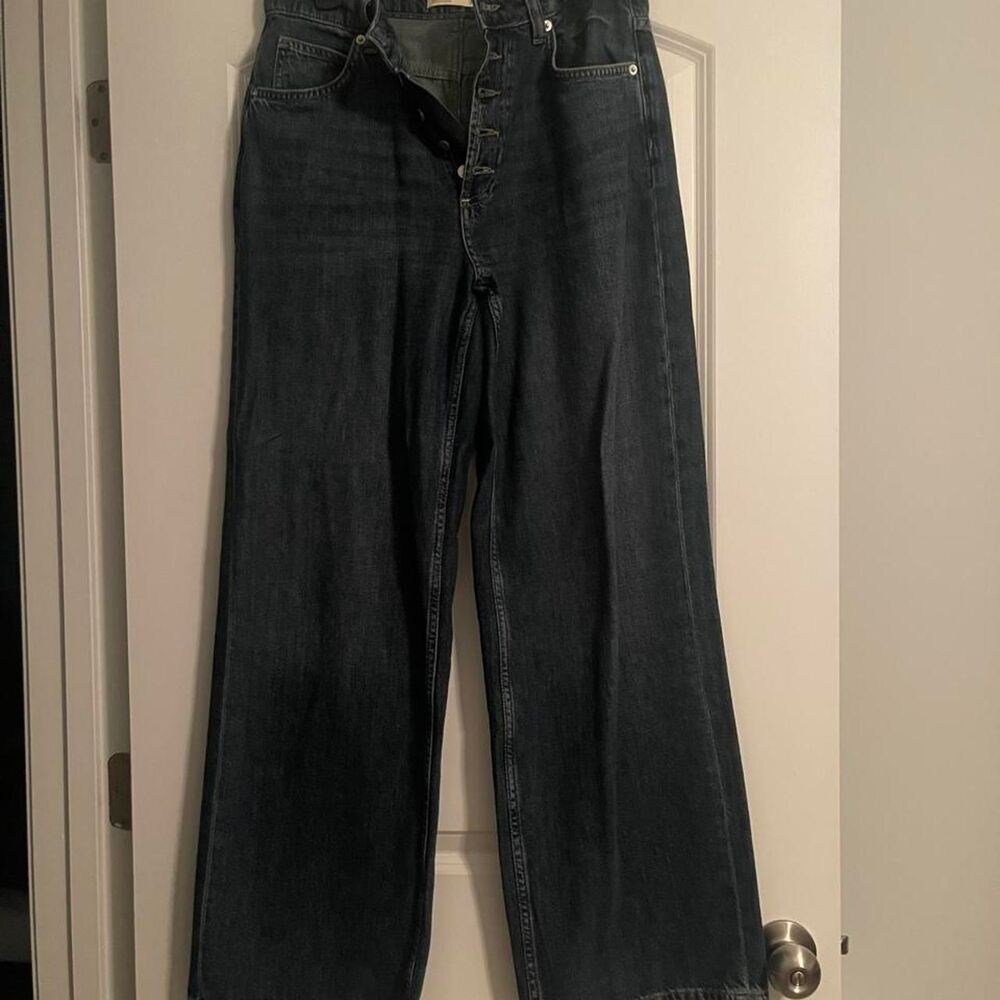 Free-people Women's Navy and Blue Jeans